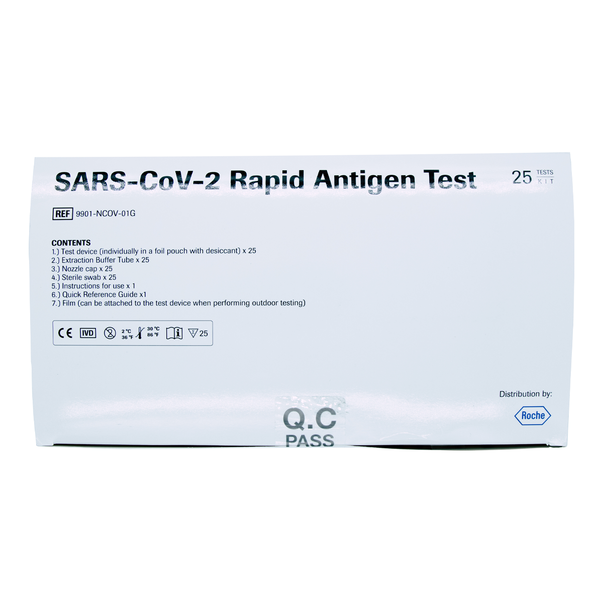 Prueba SARS-COV-2 Antigena Roche Caja con 25 pzas. - Farvisan - Caja