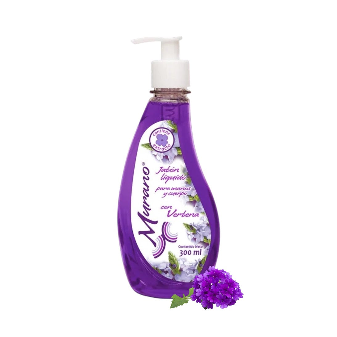 10 Botellas De Jabón Líquido Para Manos y Cuerpo Murano Verbena 300 ml
