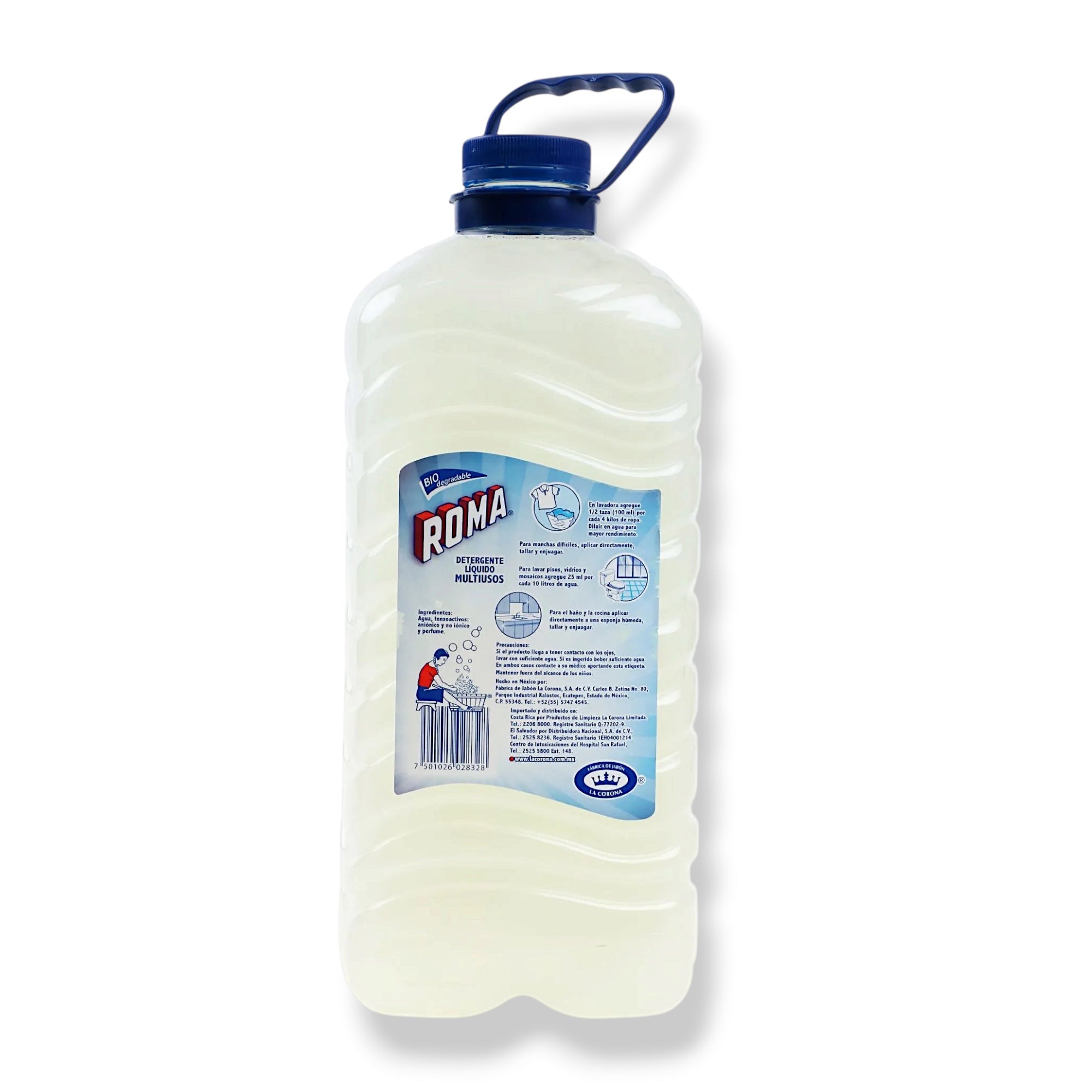 4 Botellas Detergente Líquido Roma 1 Galón Multiusos - Farvisan
