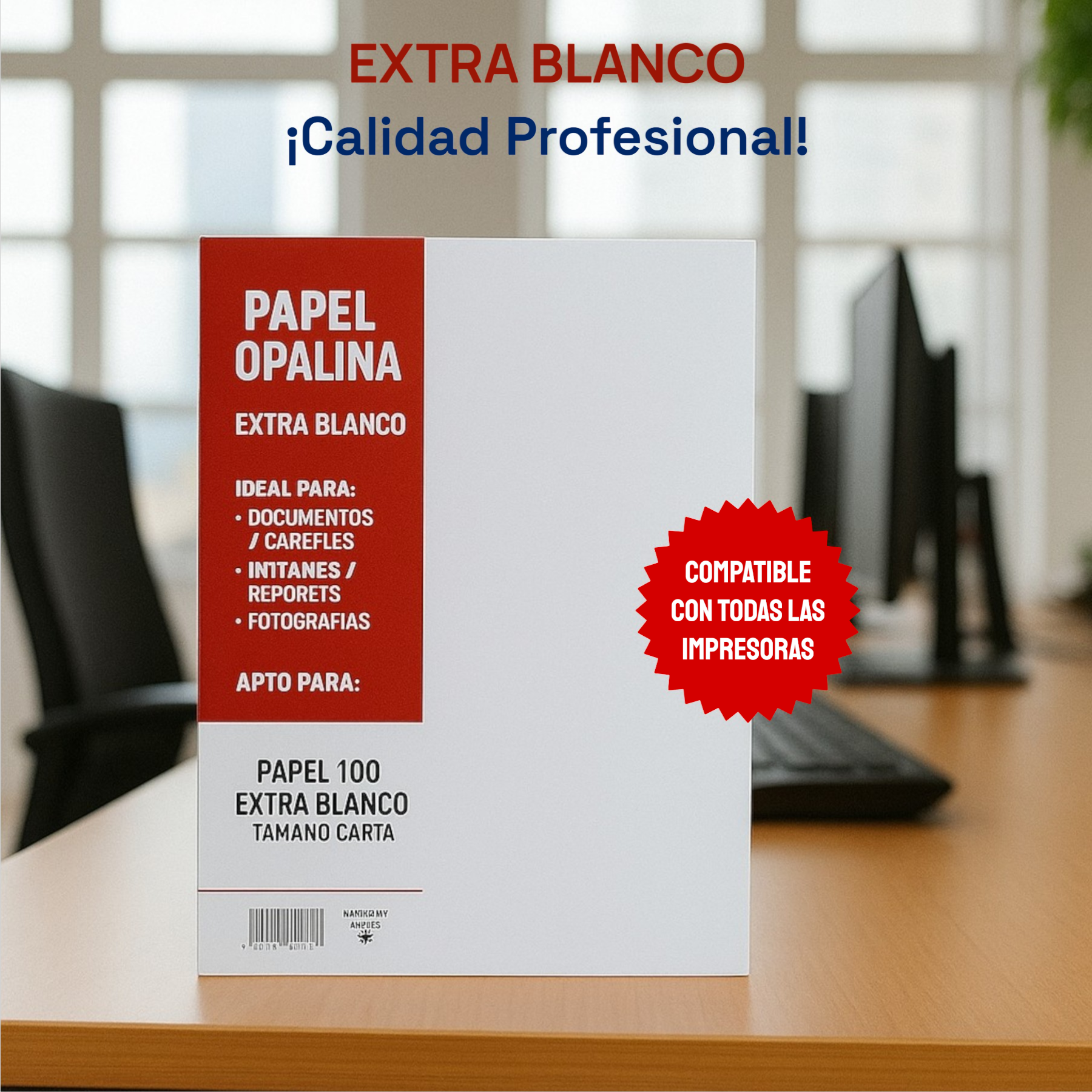 8 Pack Papel Opalina Dietrix First Class Carta 125 g/m² - 100 hojas c/u - Farvisan