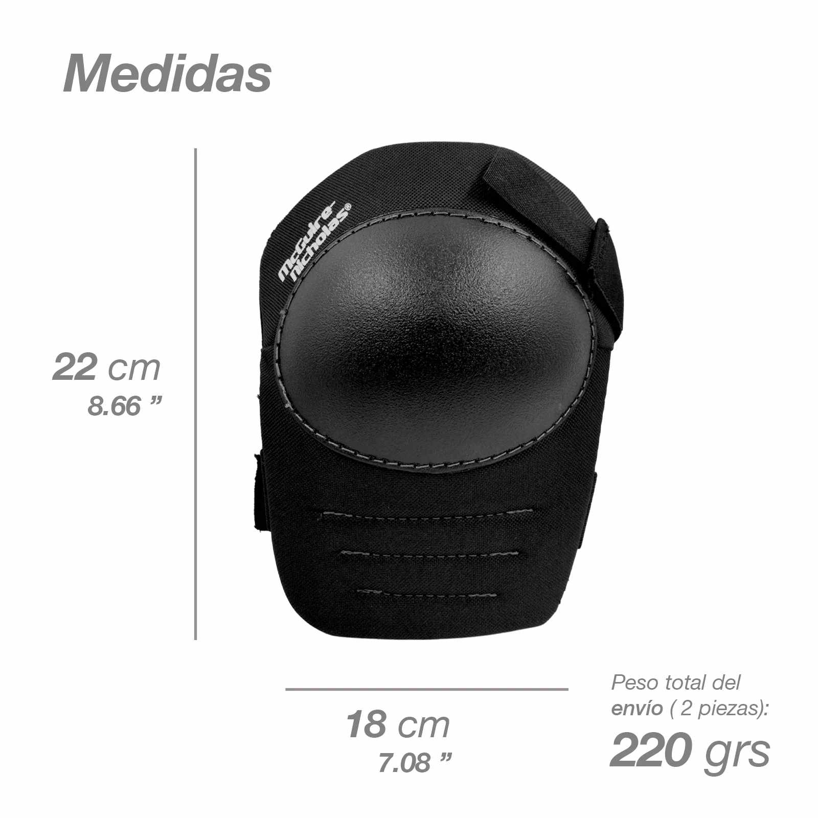 Rodilleras Protectoras McGuire-Nicholas DMX-343M Poliester y EVA con Cápsula Rígida – Caja 24 Pares - Farvisan