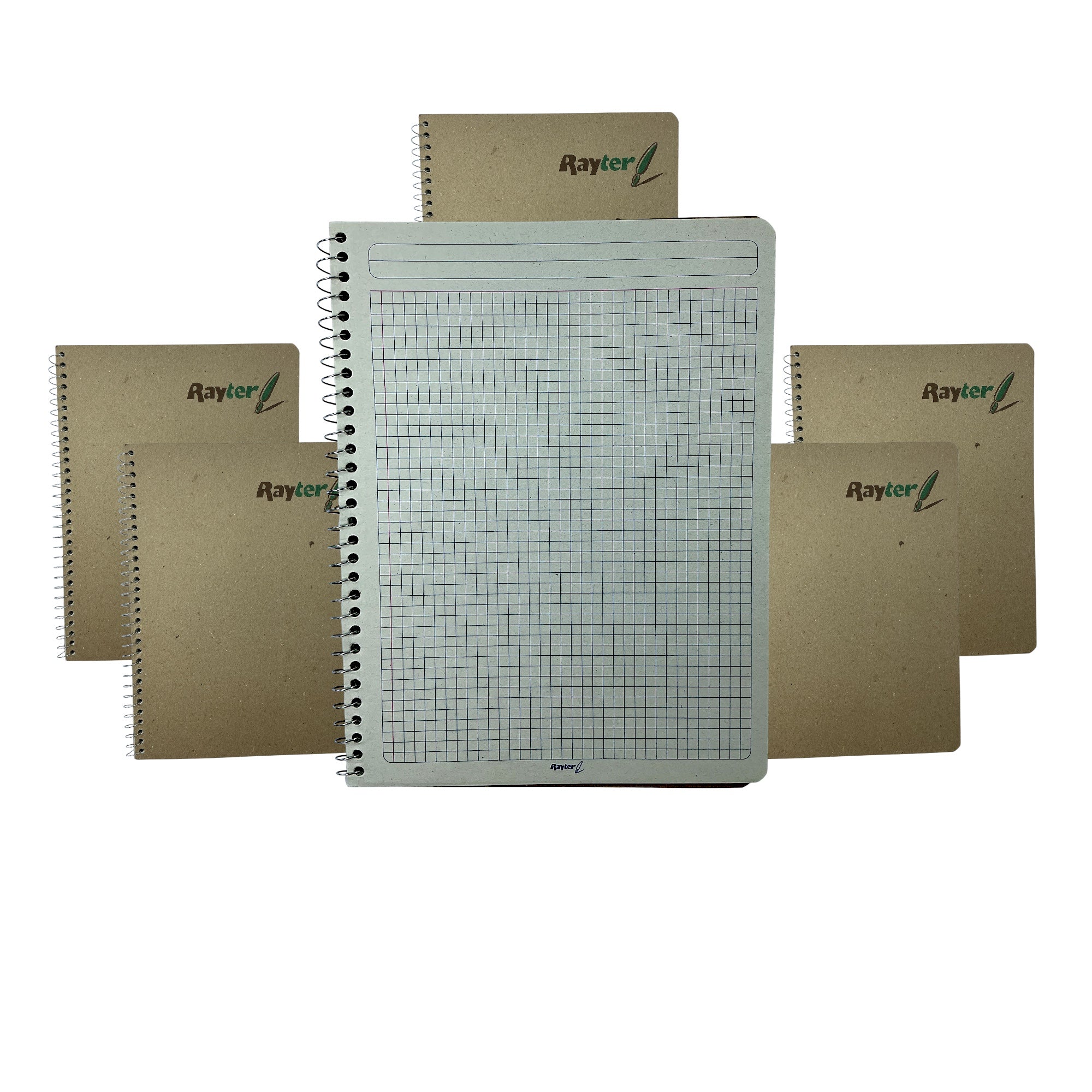 6 Pack Libretas Profesionales Rayter Cuadro Chico 100 Hojas Un Aro