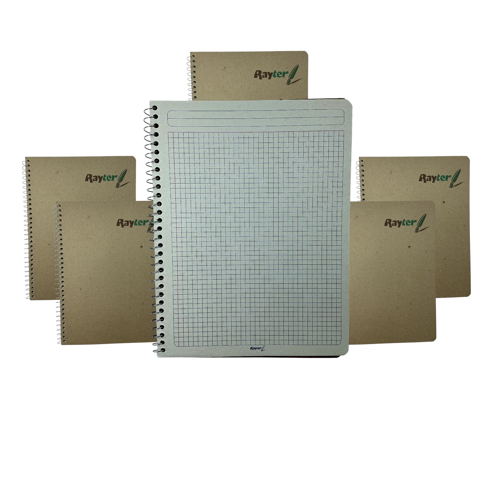 6 Pack Libretas Profesionales Rayter Cuadro Chico 100 Hojas Un Aro