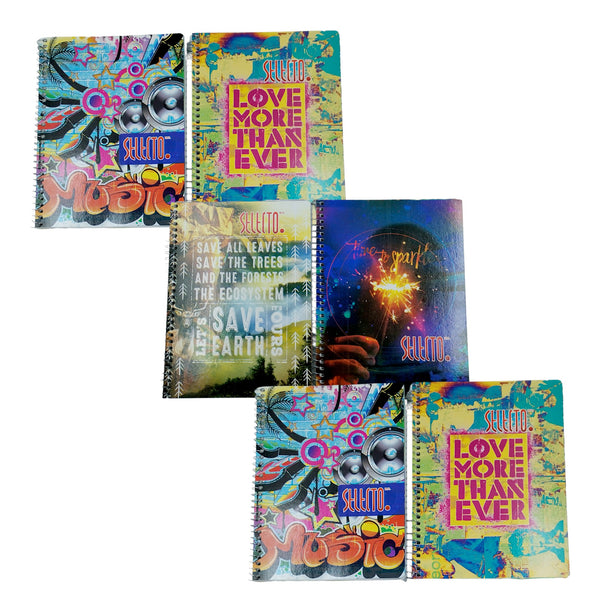 6 Pack Libretas Francesas Selecto Raya 100 Hojas 15x20 cm - Farvisan