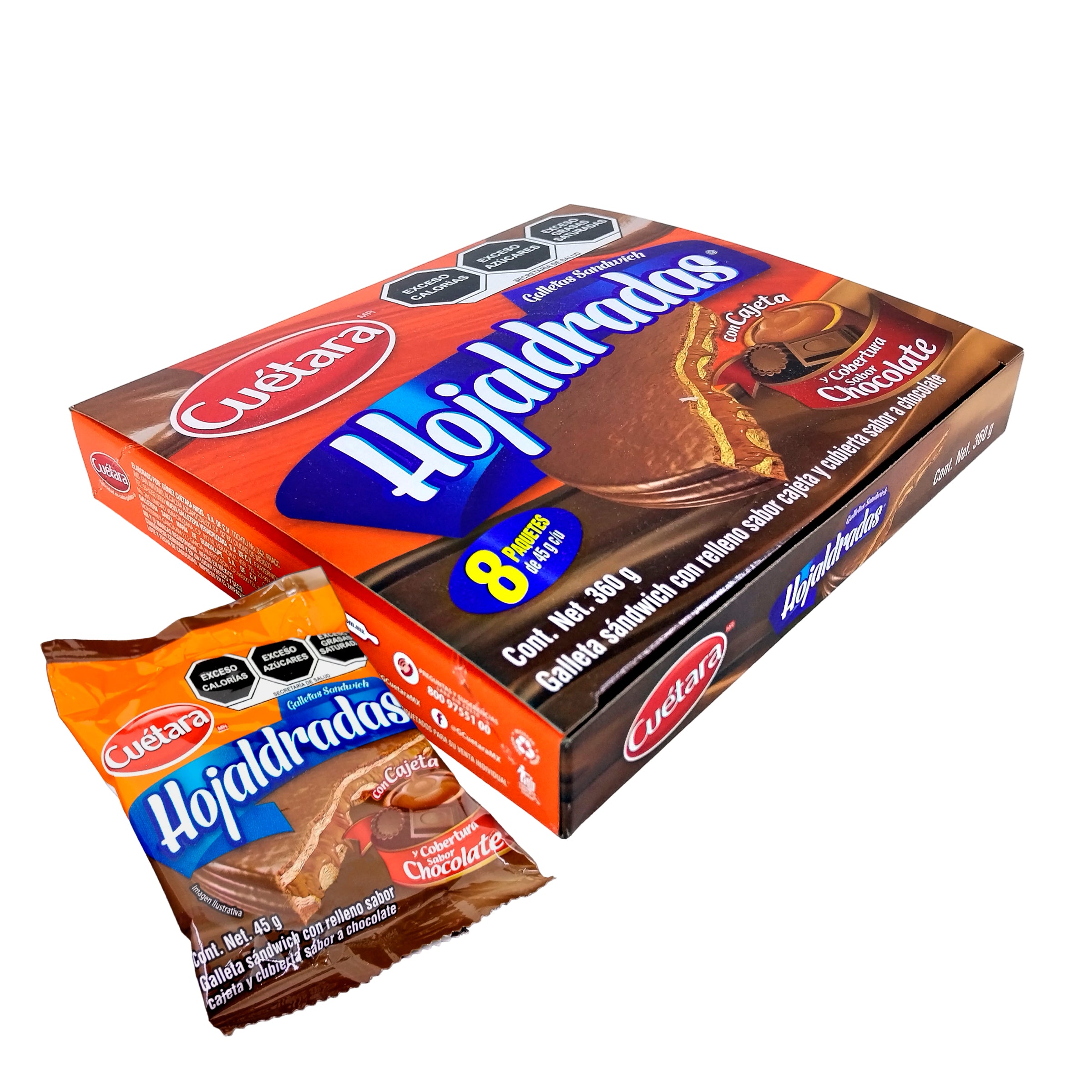 12 Paquetes Galletas Cuétara Hojaldradas Cajeta y Chocolate 360 g - Farvisan