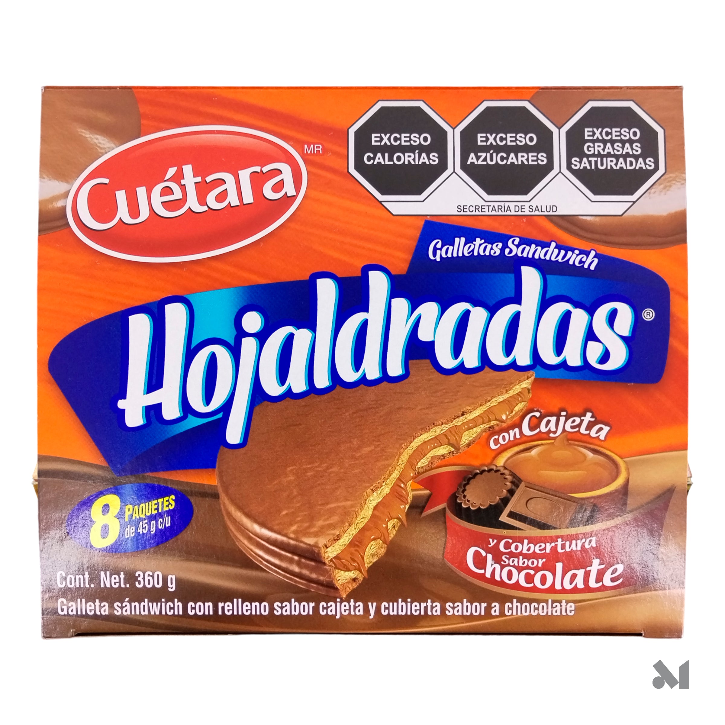 12 Paquetes Galletas Cuétara Hojaldradas Cajeta y Chocolate 360 g - Farvisan