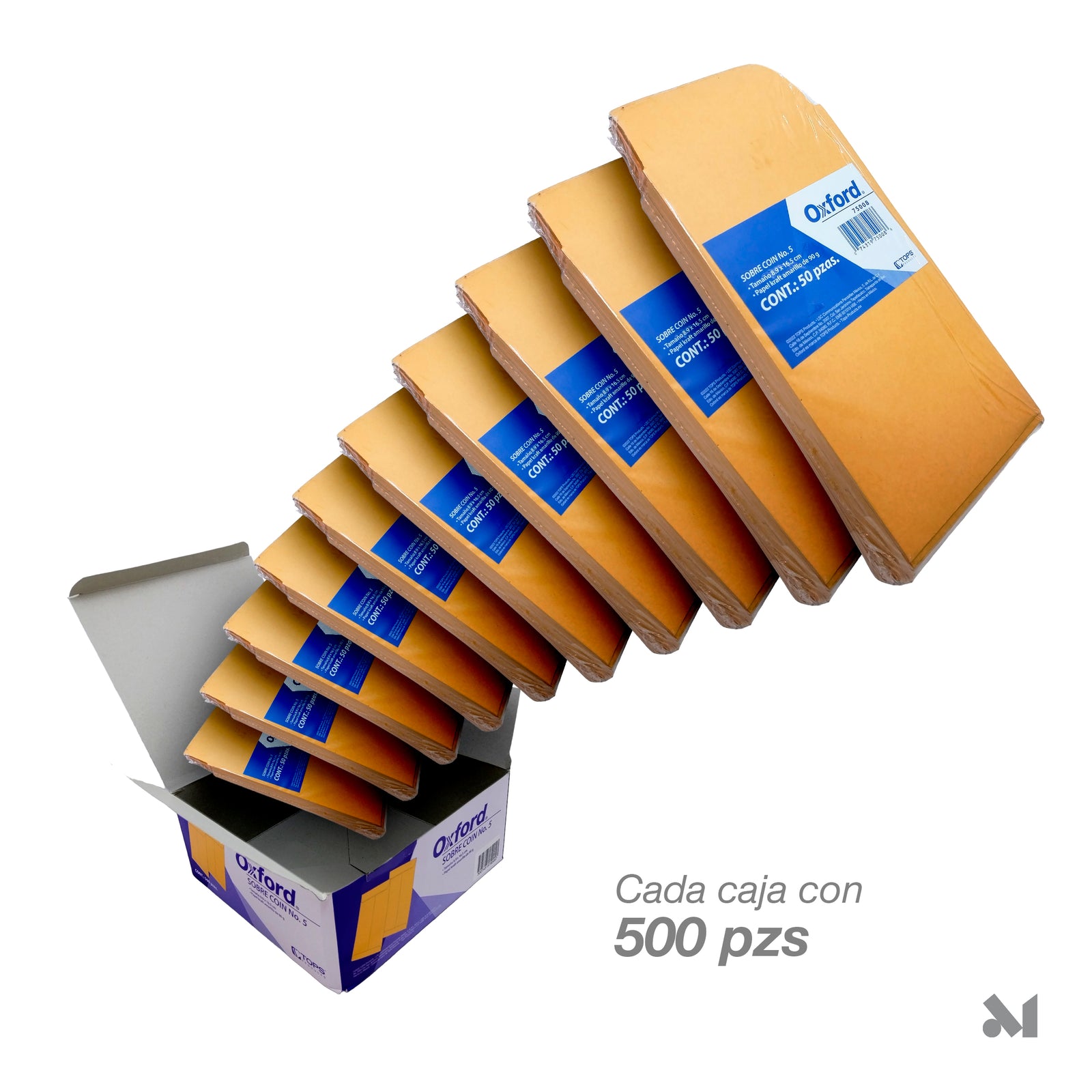 Sobre Coin Manila 8.9 x 16.5 cm Con Cierre Adhesivo Caja Con 5000 Piezas - Farvisan - Default Title
