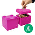 5 pzs Cubo Ensamblable Alcancía Color Rosa