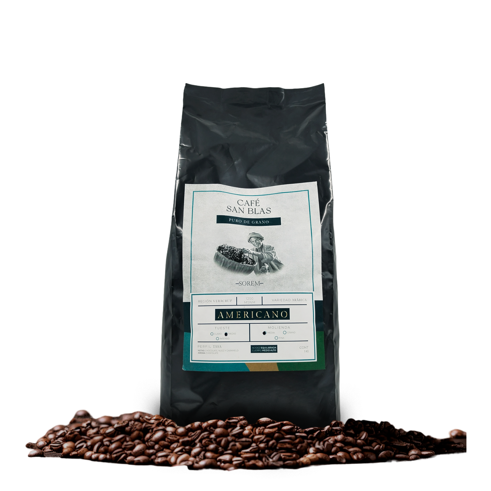Bolsa de Café San Blas 1 kg 100% Mexicano Molido o en Grano - Farvisan - Default Title