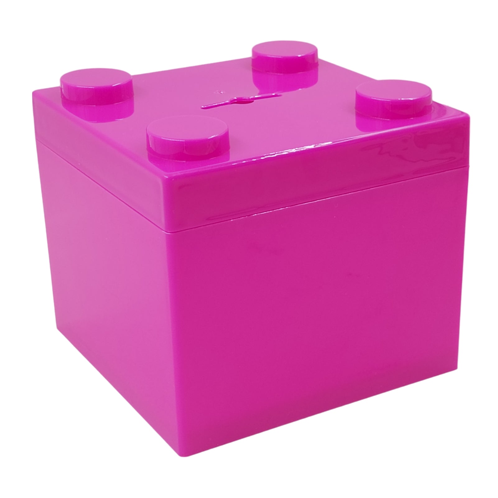5 pzs Cubo Ensamblable Alcancía Color Rosa