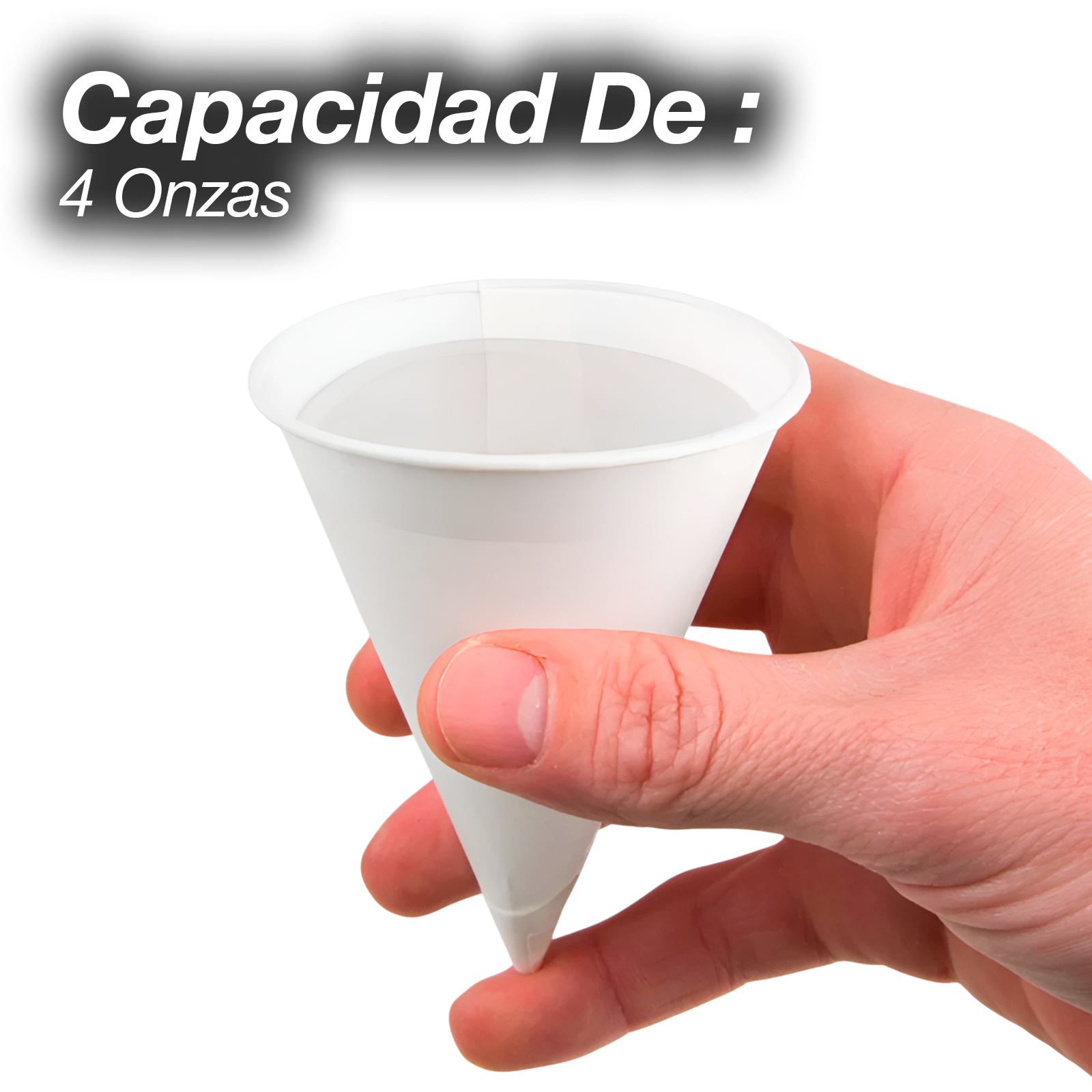 5000 Vasos Cono Venus 104R de Papel con Reborde - Farvisan