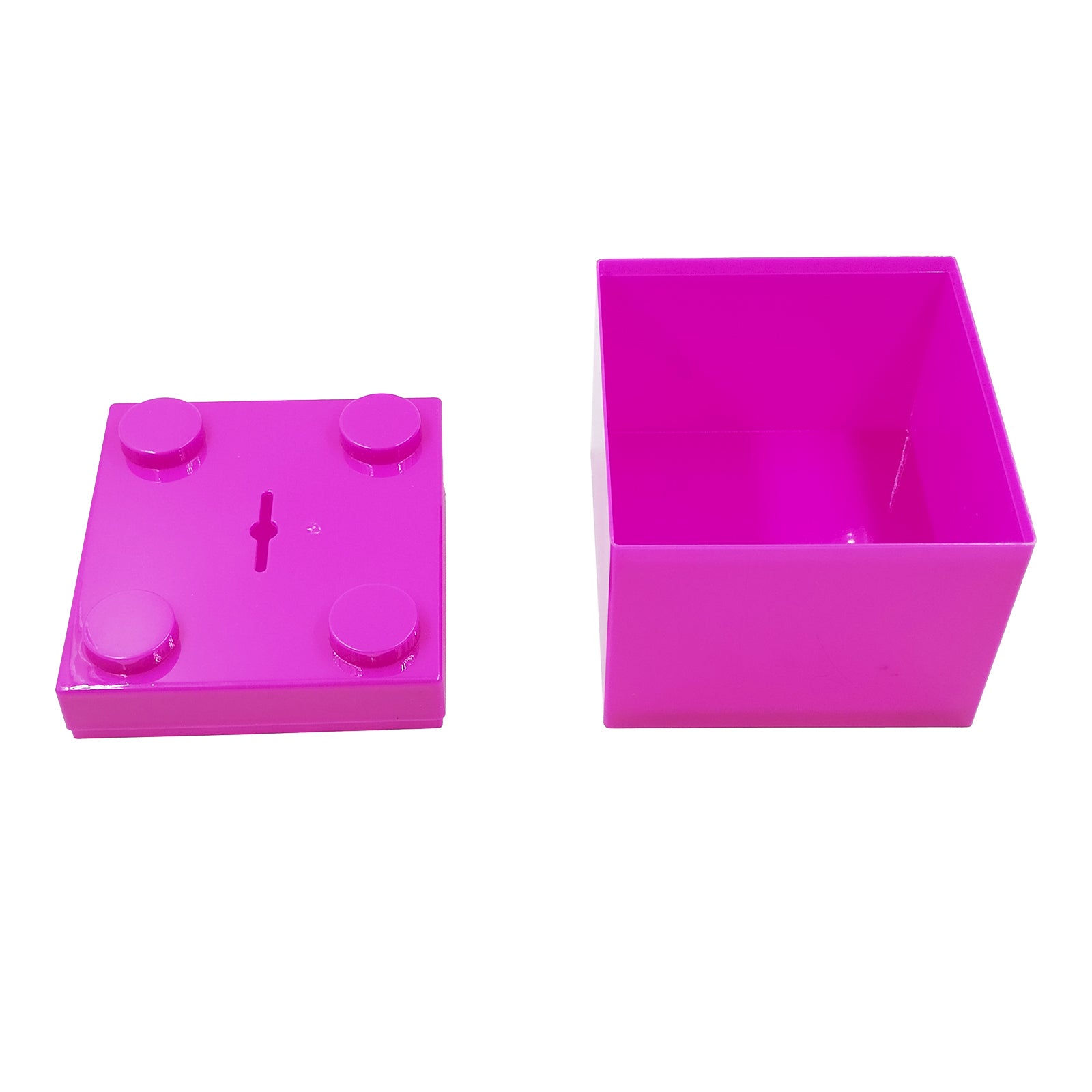 5 pzs Cubo Ensamblable Alcancía Color Rosa