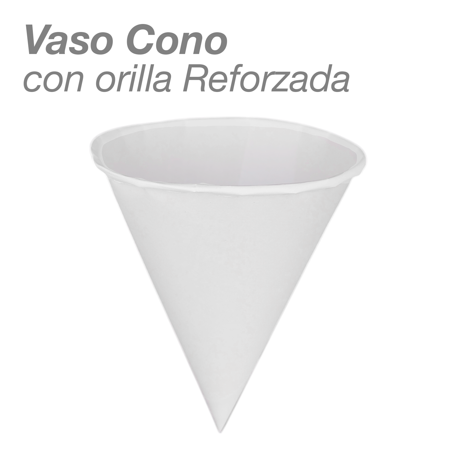 5000 Vasos Cono Venus 104R de Papel con Reborde - Farvisan