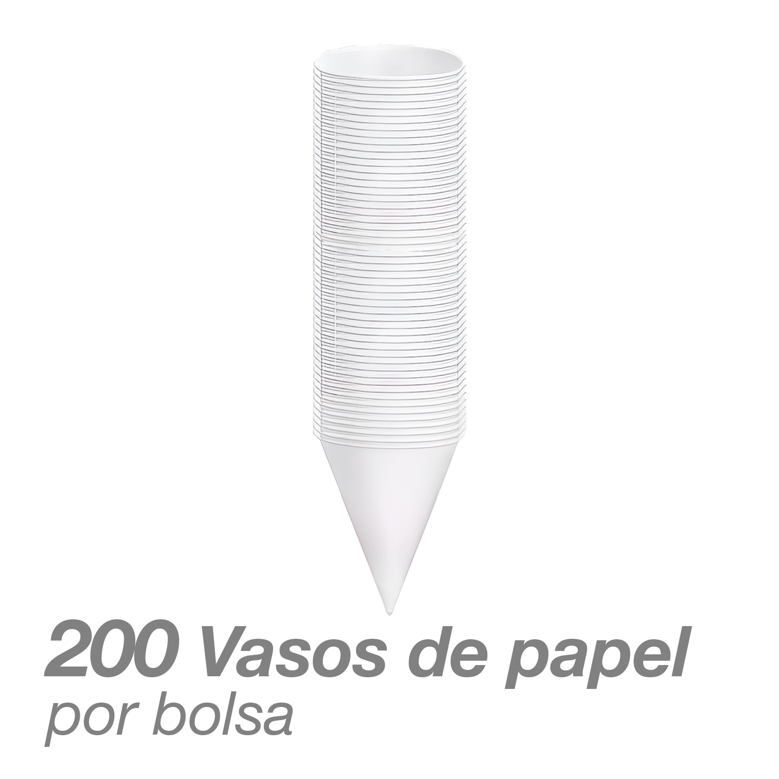 5000 Vasos Cono Venus 104R de Papel con Reborde - Farvisan