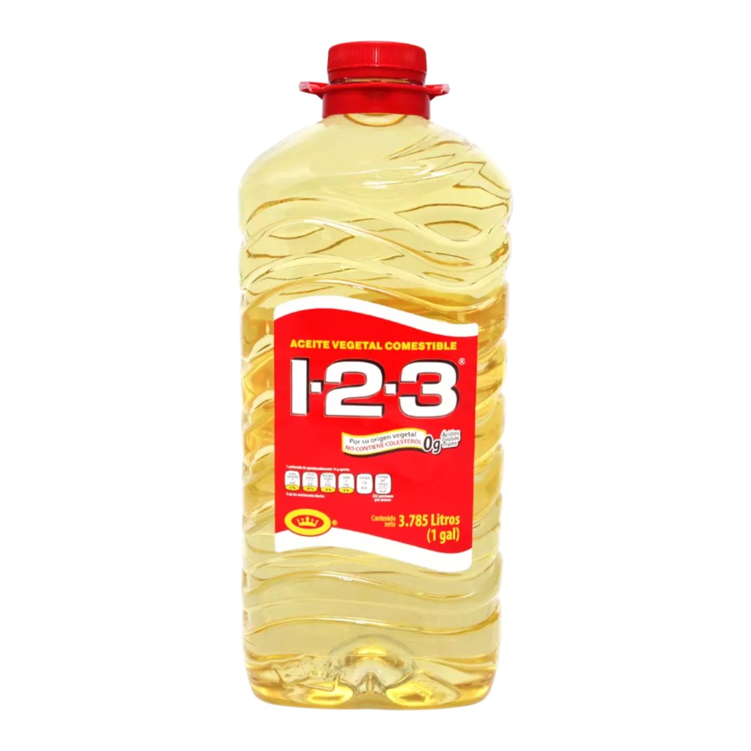 4 Galones de Aceite Vegetal Comestible 123 - Farvisan
