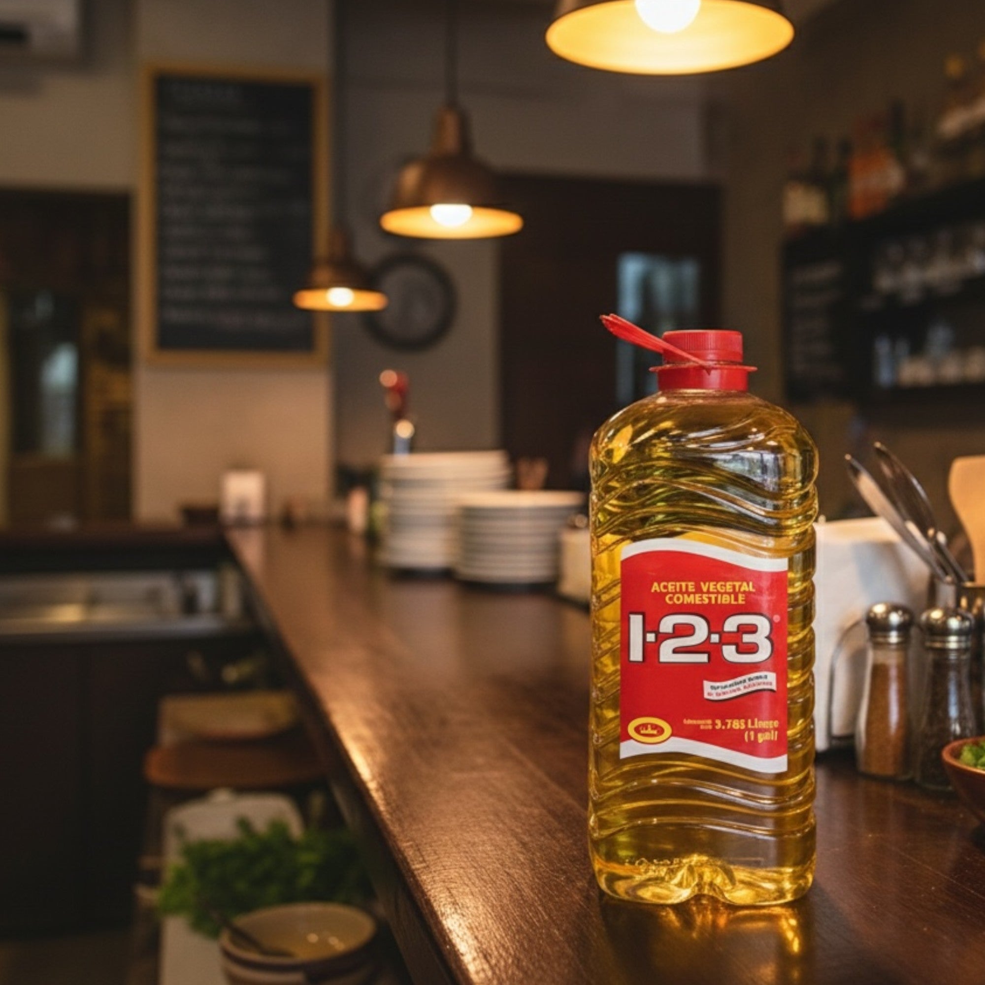 4 Galones de Aceite Vegetal Comestible 123 - Farvisan