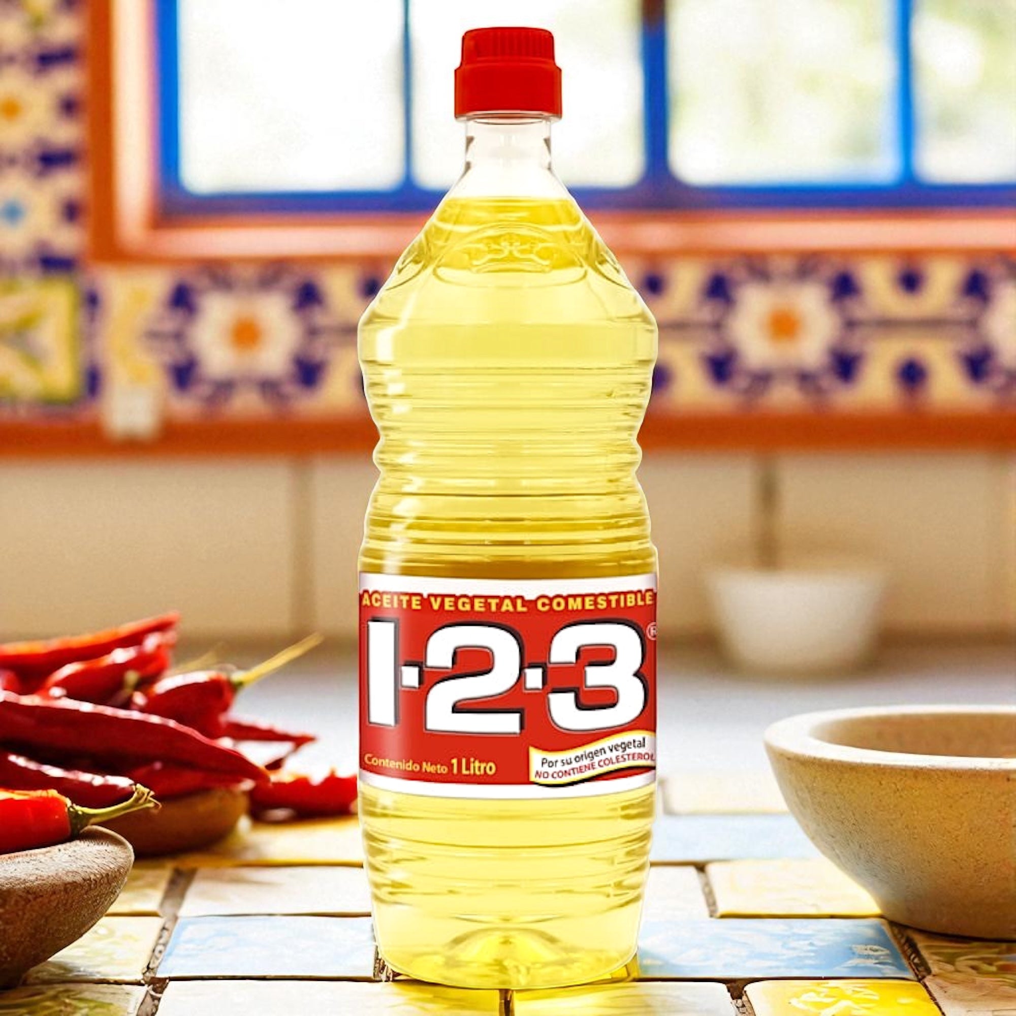 12 Botellas de Aceite Vegetal 123 1 Litro c/u - Farvisan