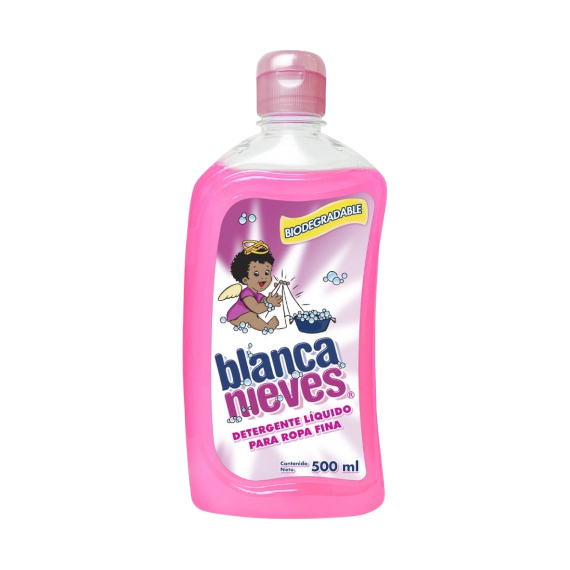 12 Botellas De Detergente Líquido Para Ropa Delicada Blanca Nieves 500 ml