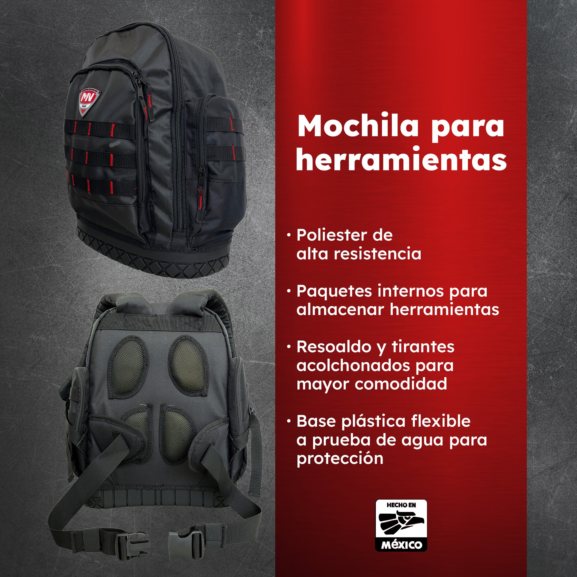 Pack de Mochila y Maleta de Trabajo McGuire-Nicholas DMX-22419 y DMX-22519 con Base de Hule y Múltiples Compartimentos - Farvisan