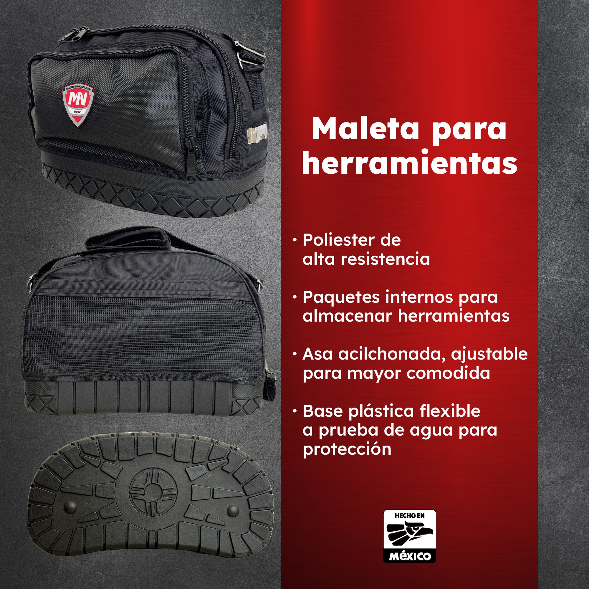 Pack de Mochila y Maleta de Trabajo McGuire-Nicholas DMX-22419 y DMX-22519 con Base de Hule y Múltiples Compartimentos - Farvisan