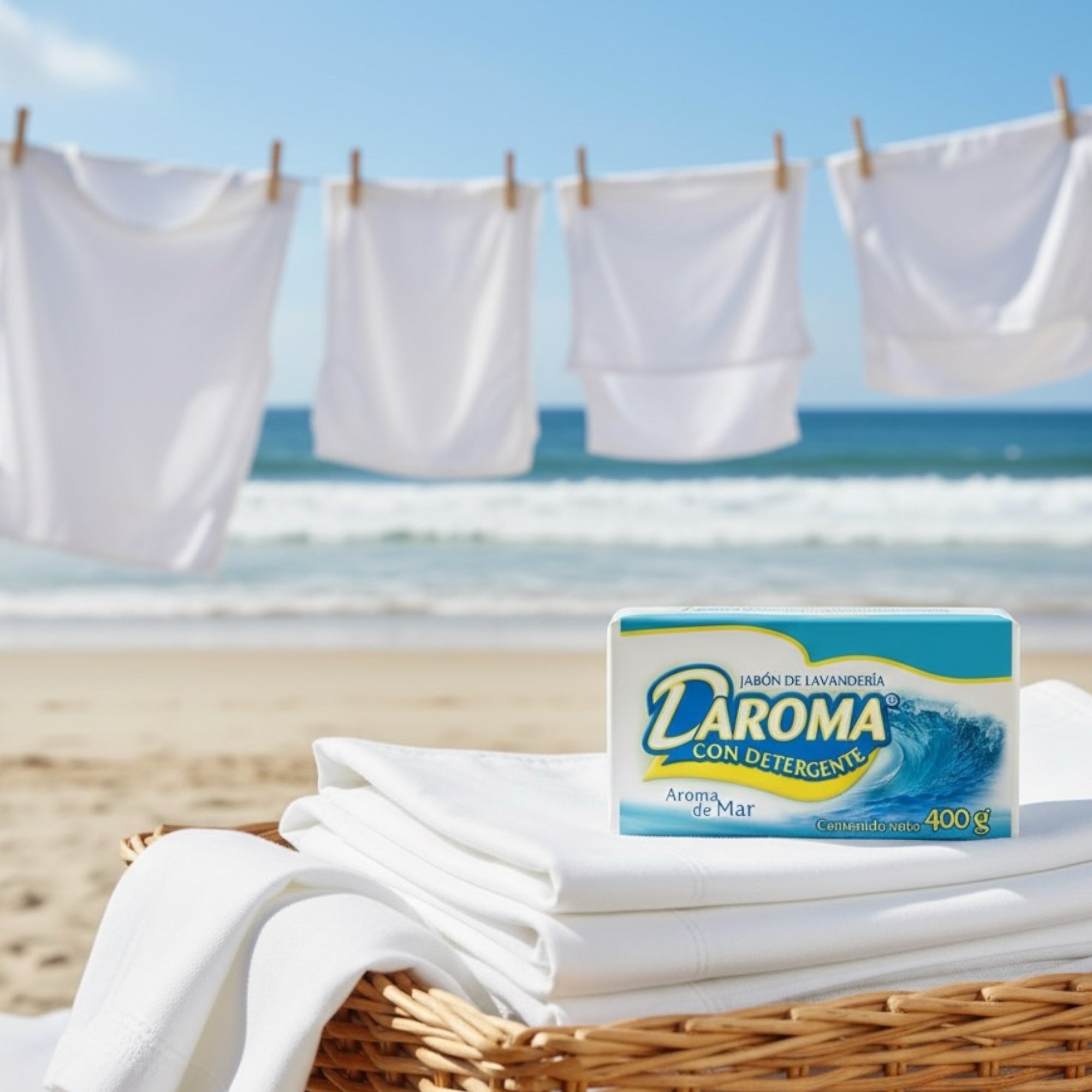 25 Barras Jabón Daroma con Detergente 400 g para Lavandería - Farvisan