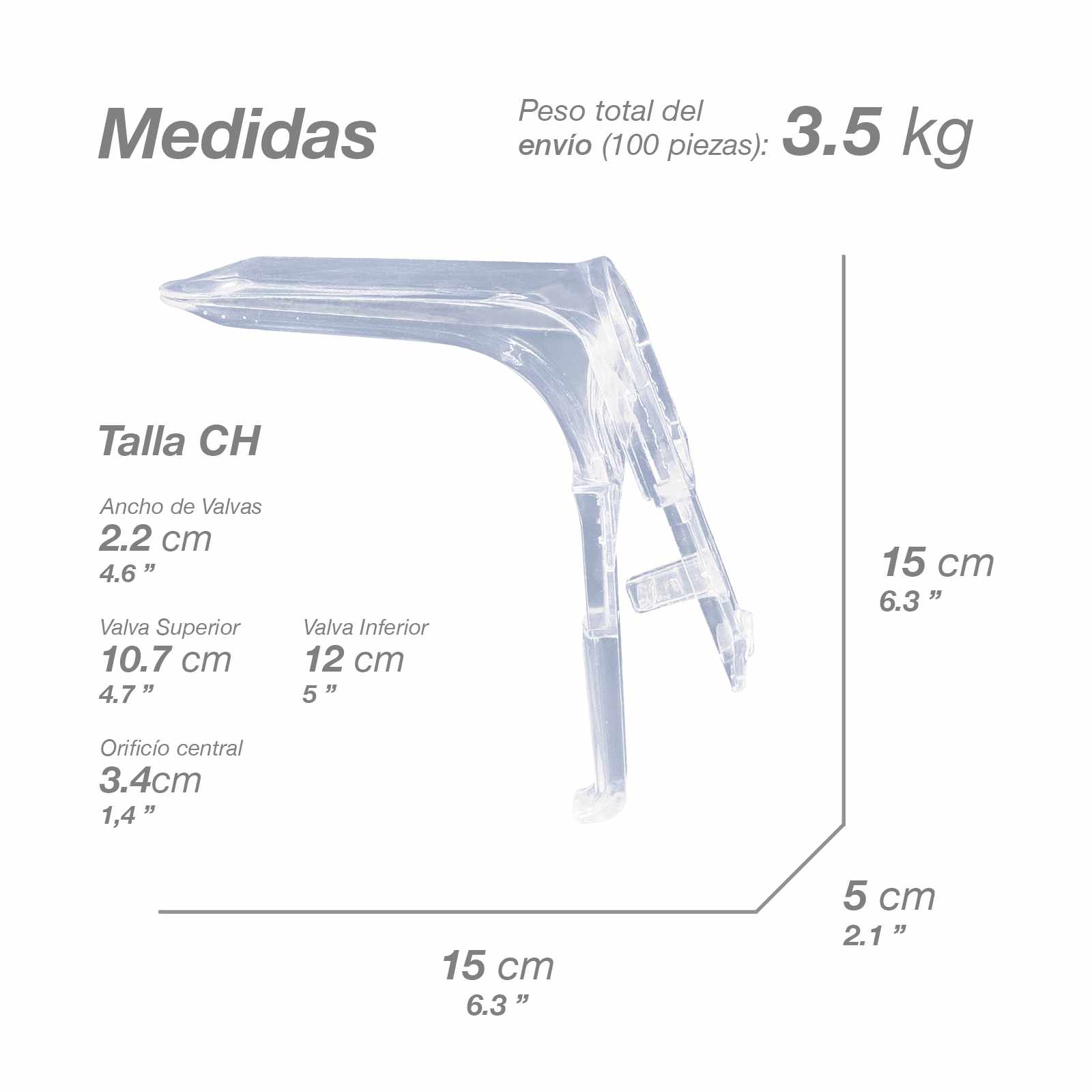 Espejo Vaginal Desechable Procime – Caja con 100 Piezas - Farvisan - Default Title