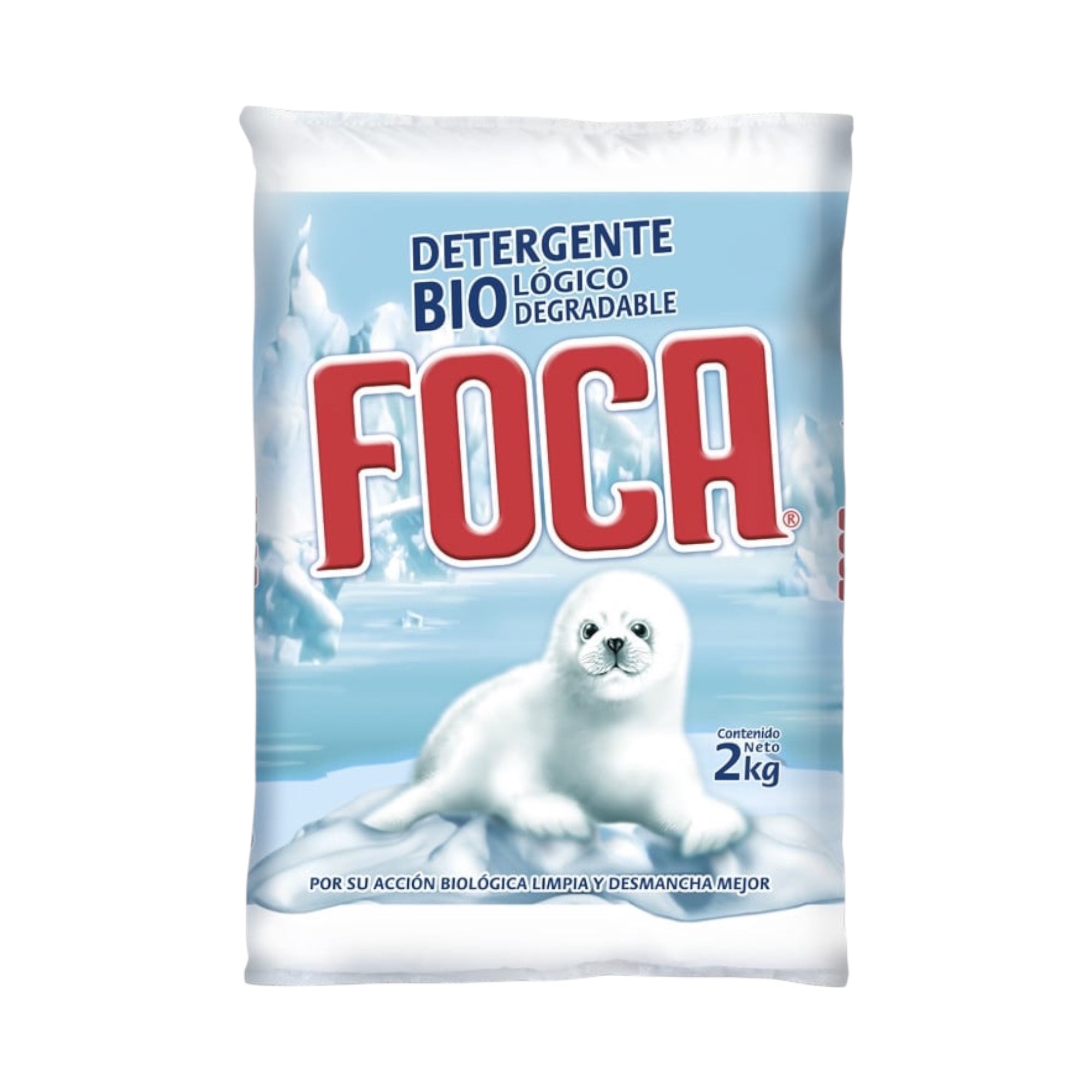 10 Bolsas de Detergente en Polvo Foca 2 kg Biodegradable