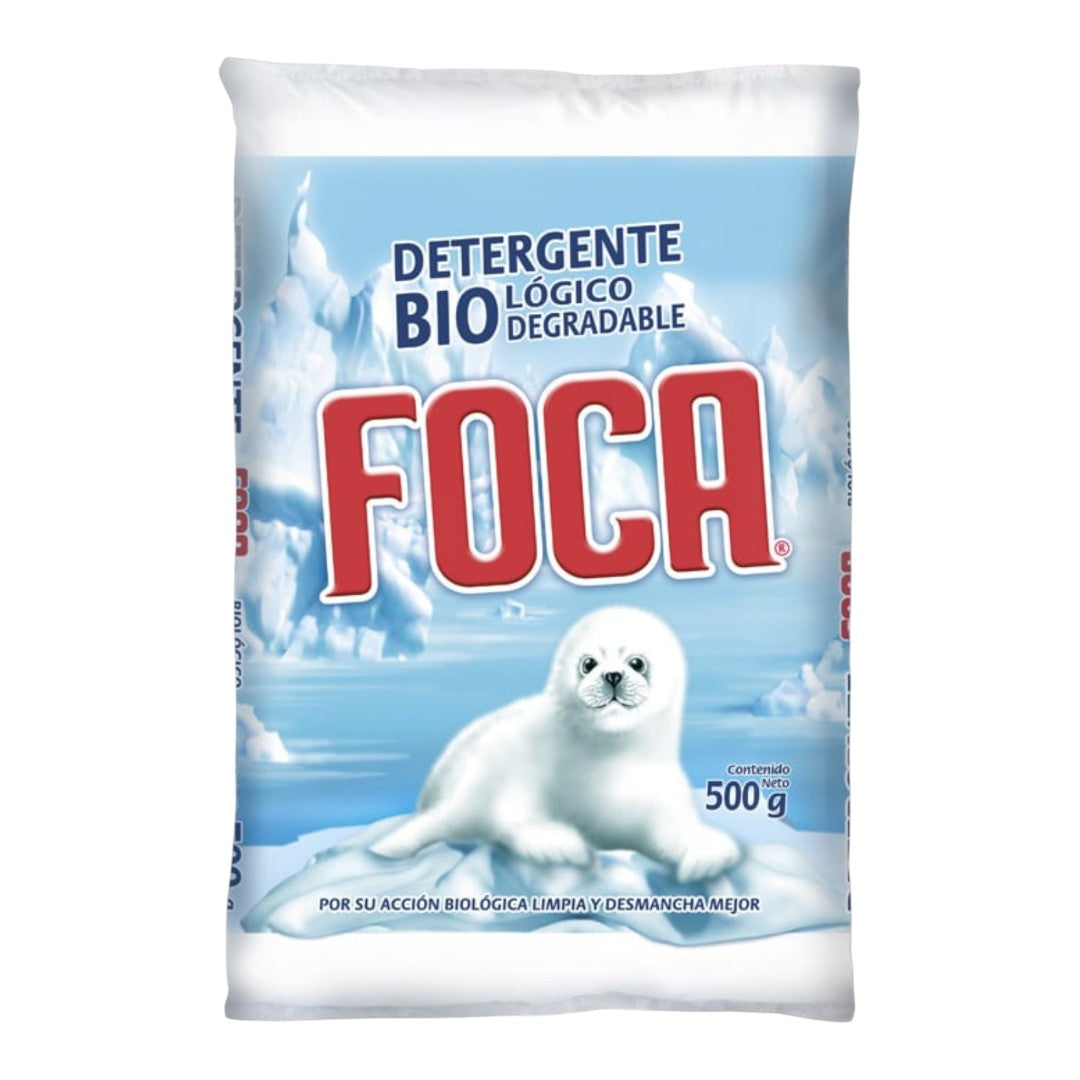 20 Bolsas De Detergente Biodegradable en Polvo Foca 500 g