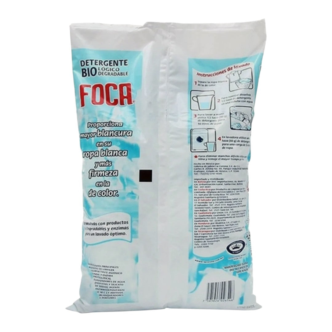 20 Bolsas De Detergente Biodegradable en Polvo Foca 500 g