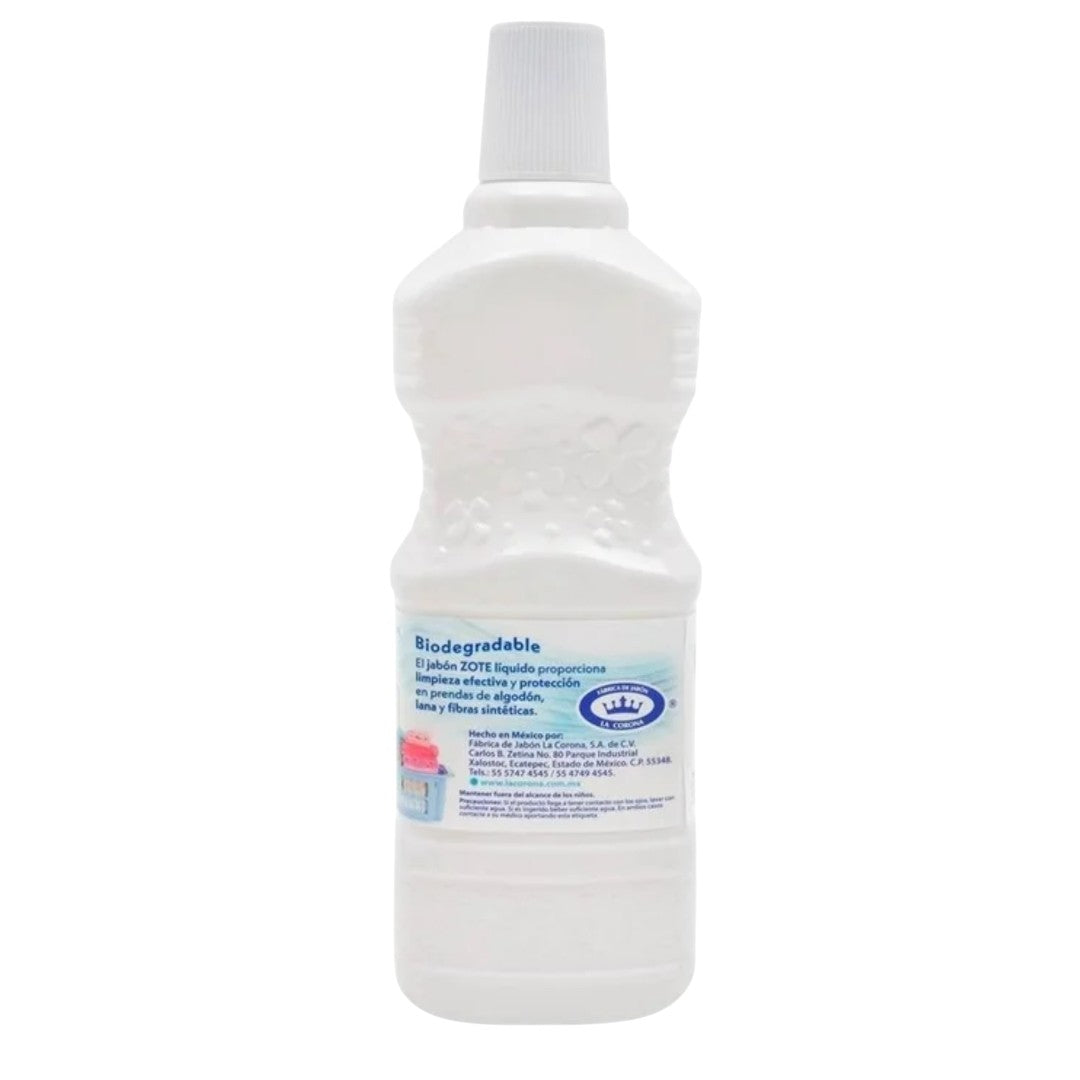 12 Botellas Detergente Liquido Zote 1 Litro - Farvisan