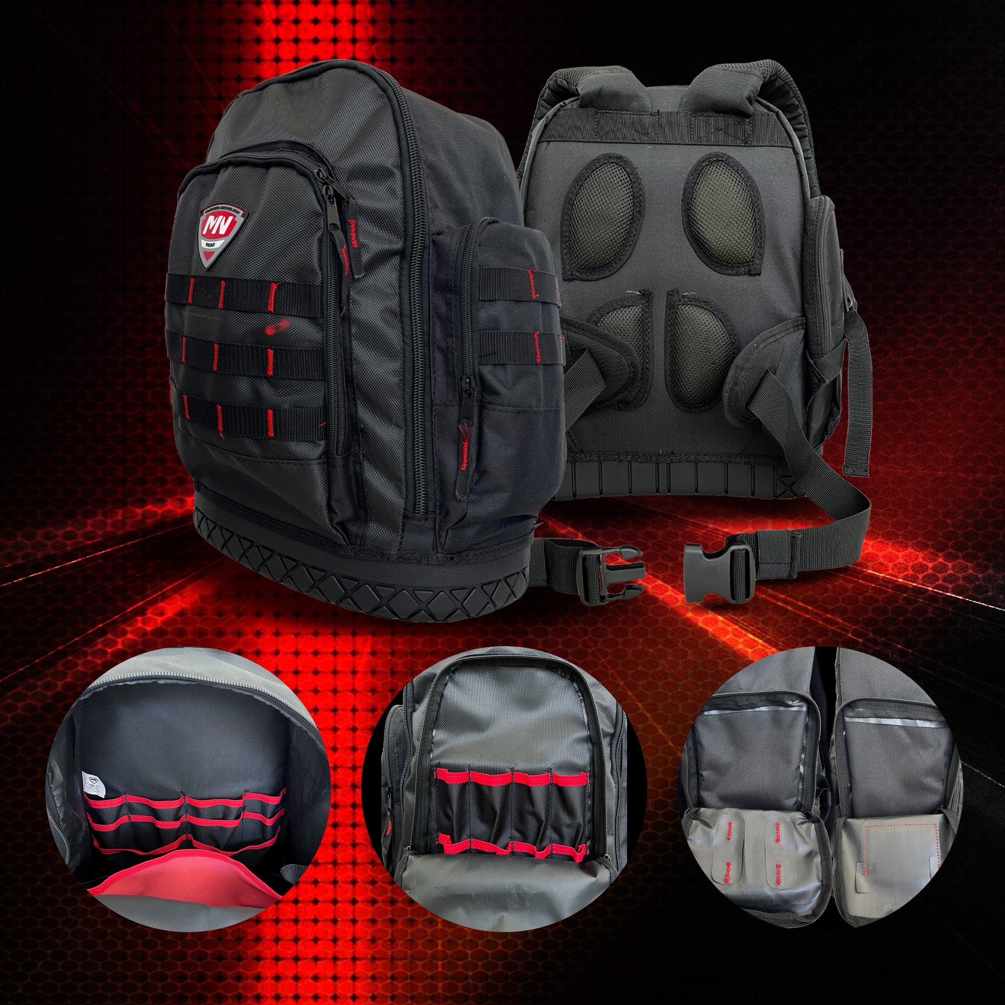 Pack de Mochila y Maleta de Trabajo McGuire-Nicholas DMX-22419 y DMX-22519 con Base de Hule y Múltiples Compartimentos - Farvisan