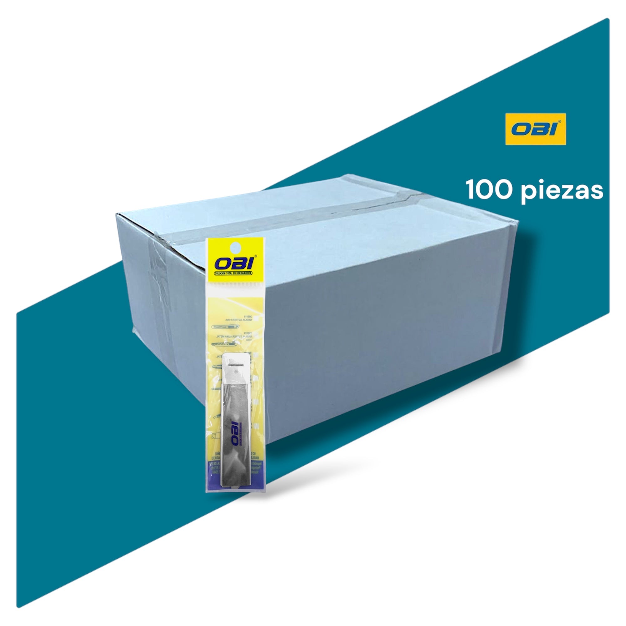 Porta Navajas de Acero Inoxidable de 18 mm Caja Con 100 Piezas