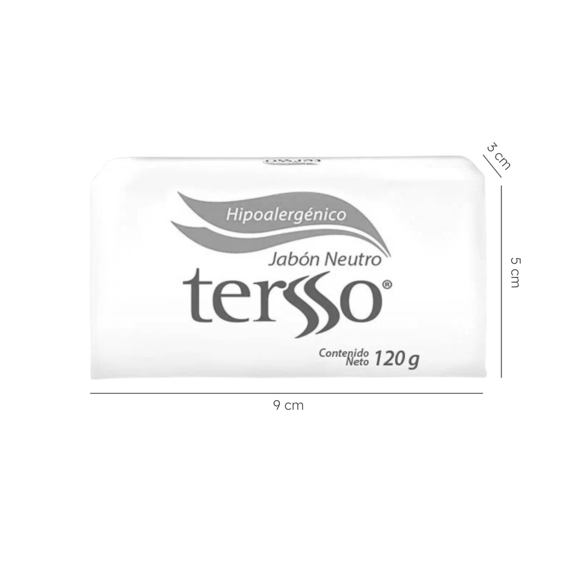 50 Barras Jabón de Tocador Neutro Hipoalergénico Tersso 120 g - Farvisan