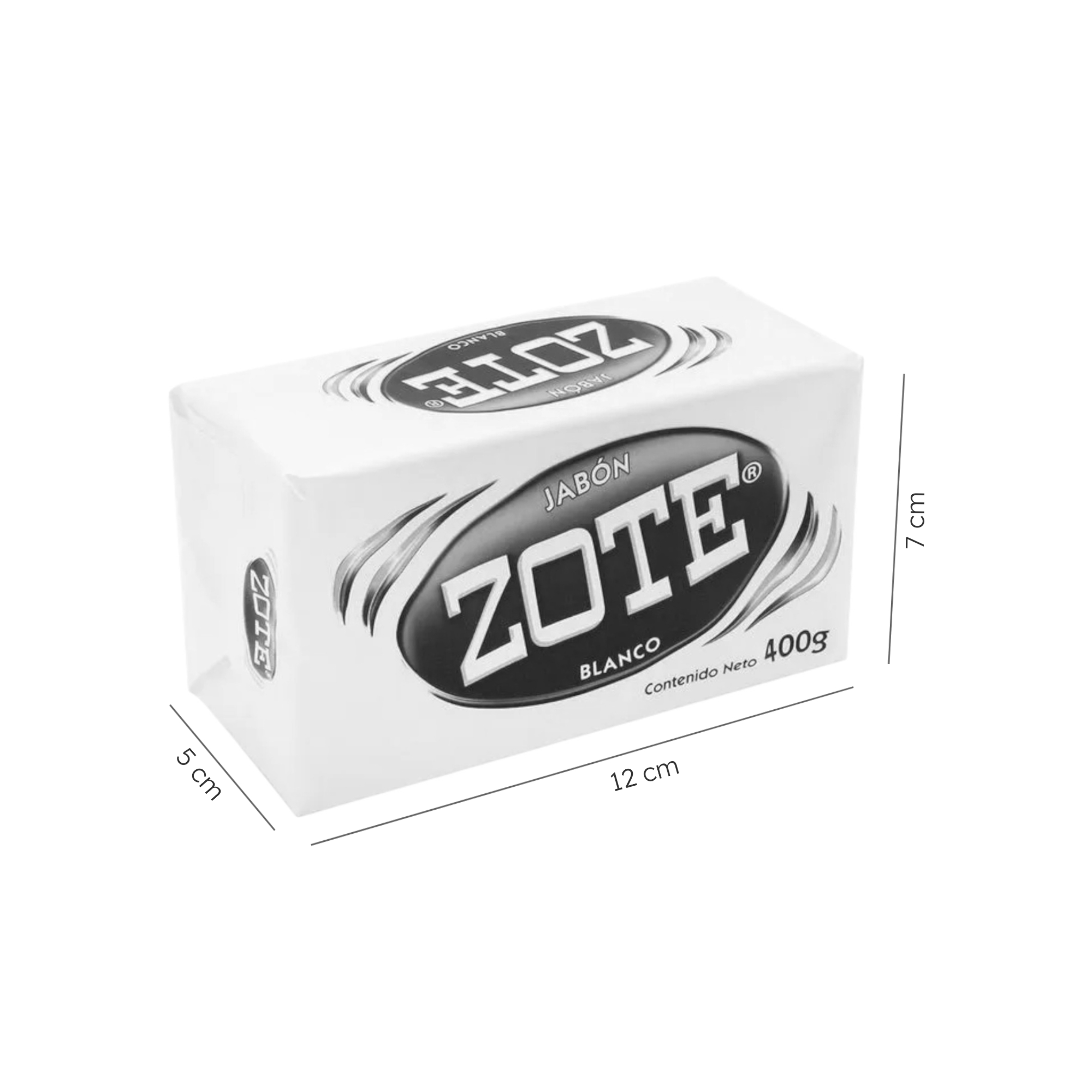 25 Piezas Jabon Multiusos En Barra Zote Blanco 400g - Farvisan