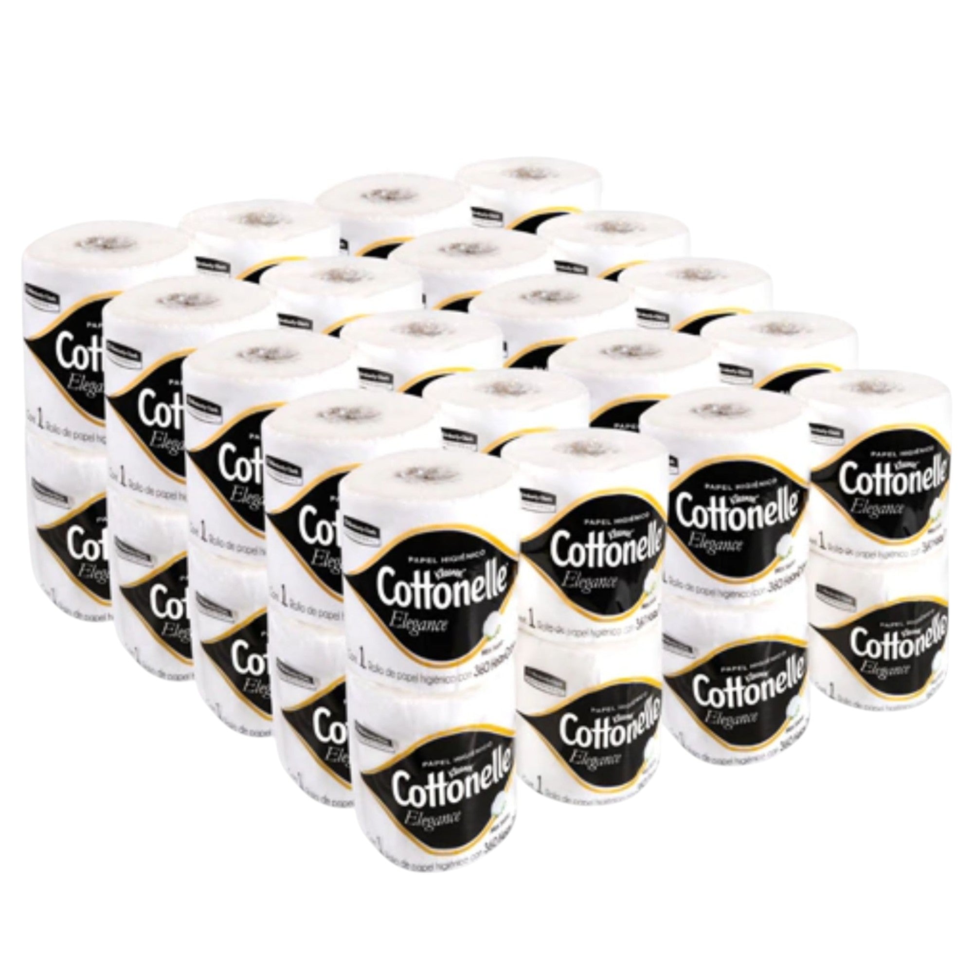 Colchón con 40 Rollos de Papel Higiénico Kleenex Cottonelle Elegance – 360 Hojas por Rollo