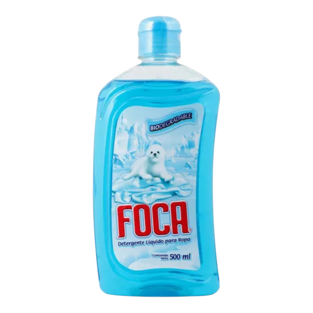 12 Botellas de Detergente Liquido Foca 500 ml c/u - Farvisan