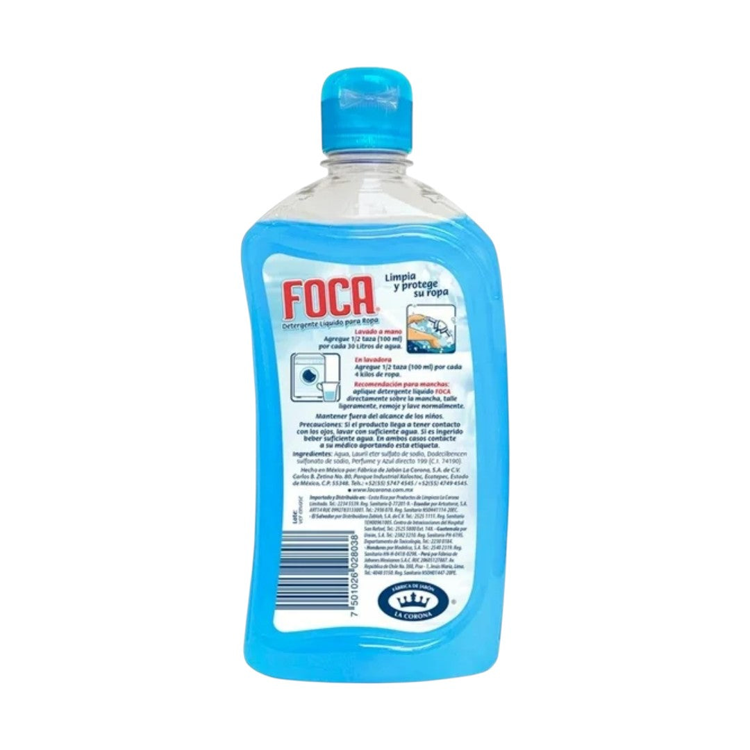 12 Botellas de Detergente Liquido Foca 500 ml c/u - Farvisan