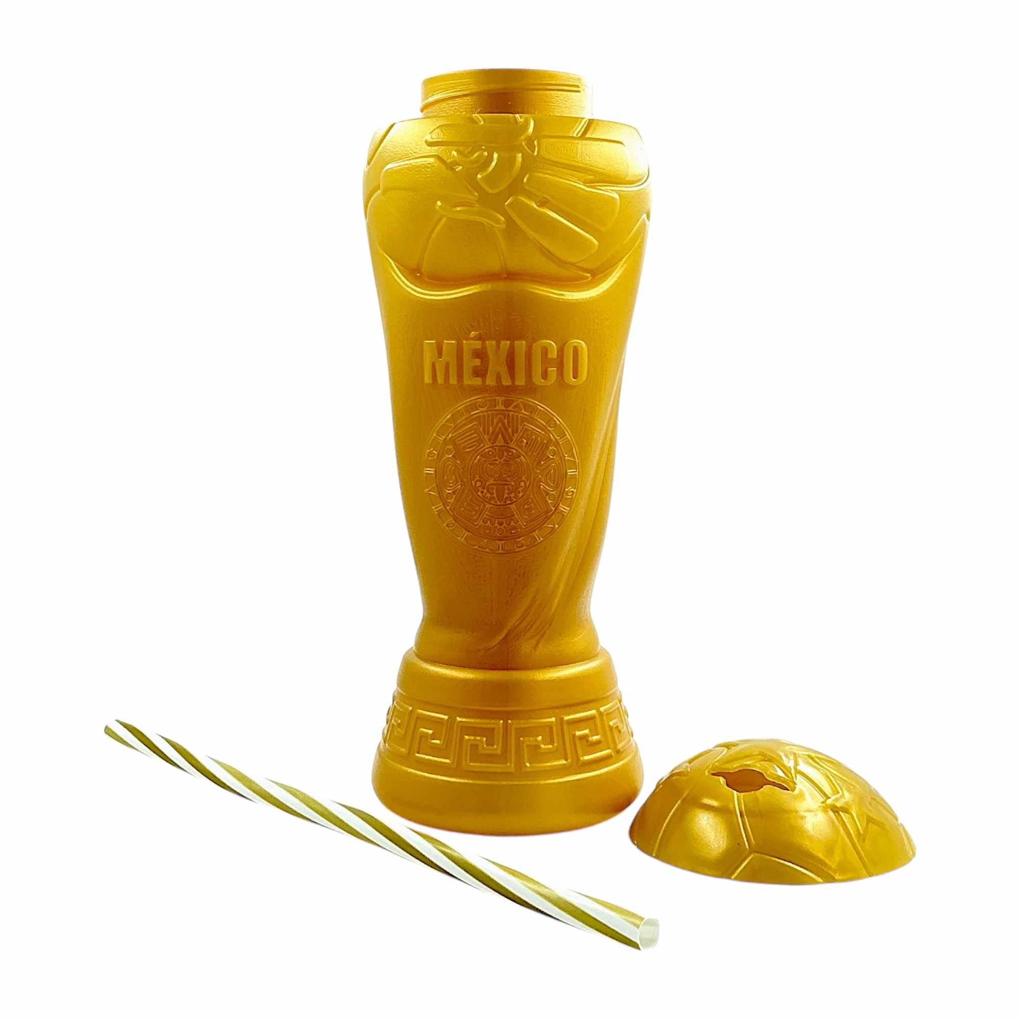 66 Pzs Vaso Alcancía Copa Mundial 1 Litro Dorado