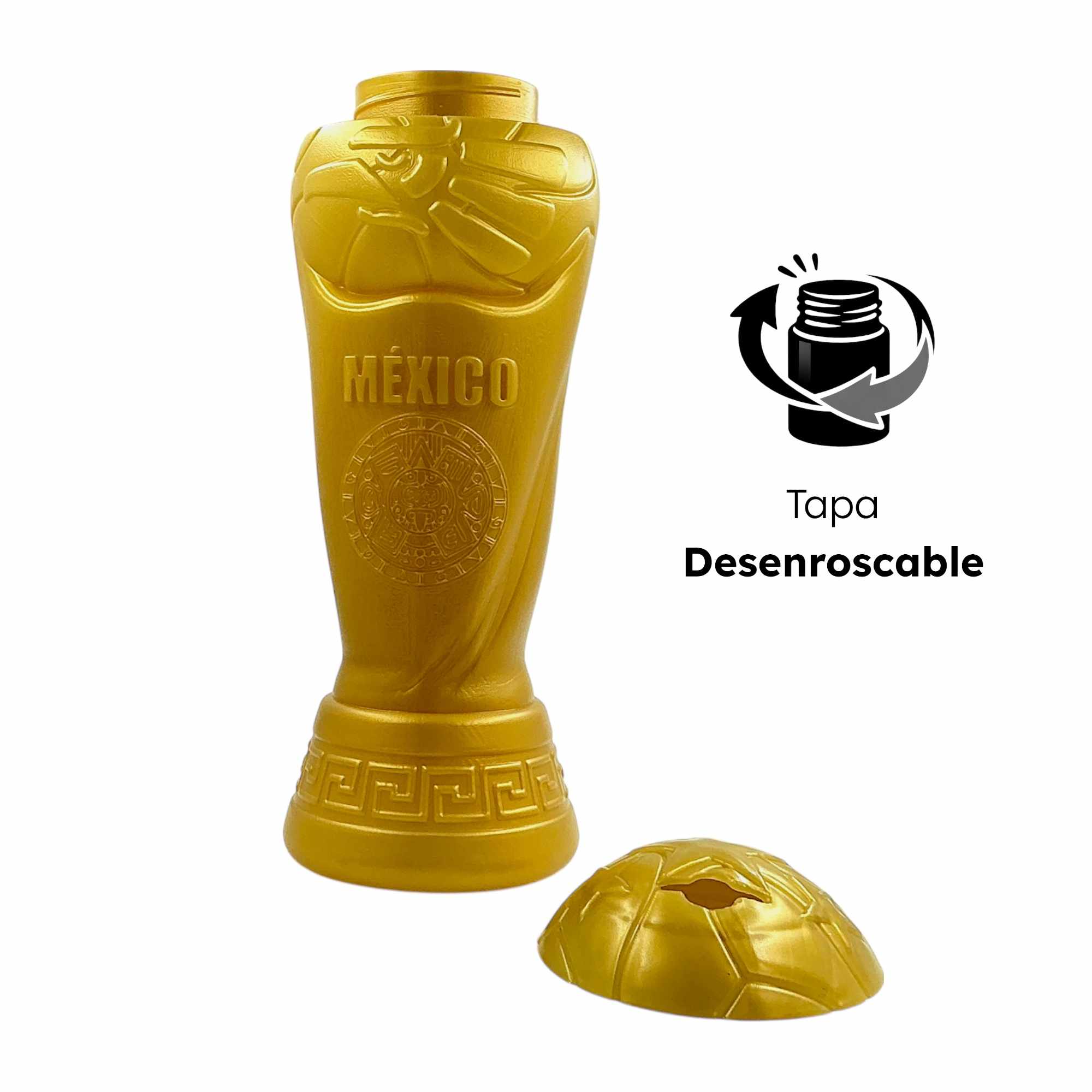 66 Pzs Vaso Alcancía Copa Mundial 1 Litro Dorado