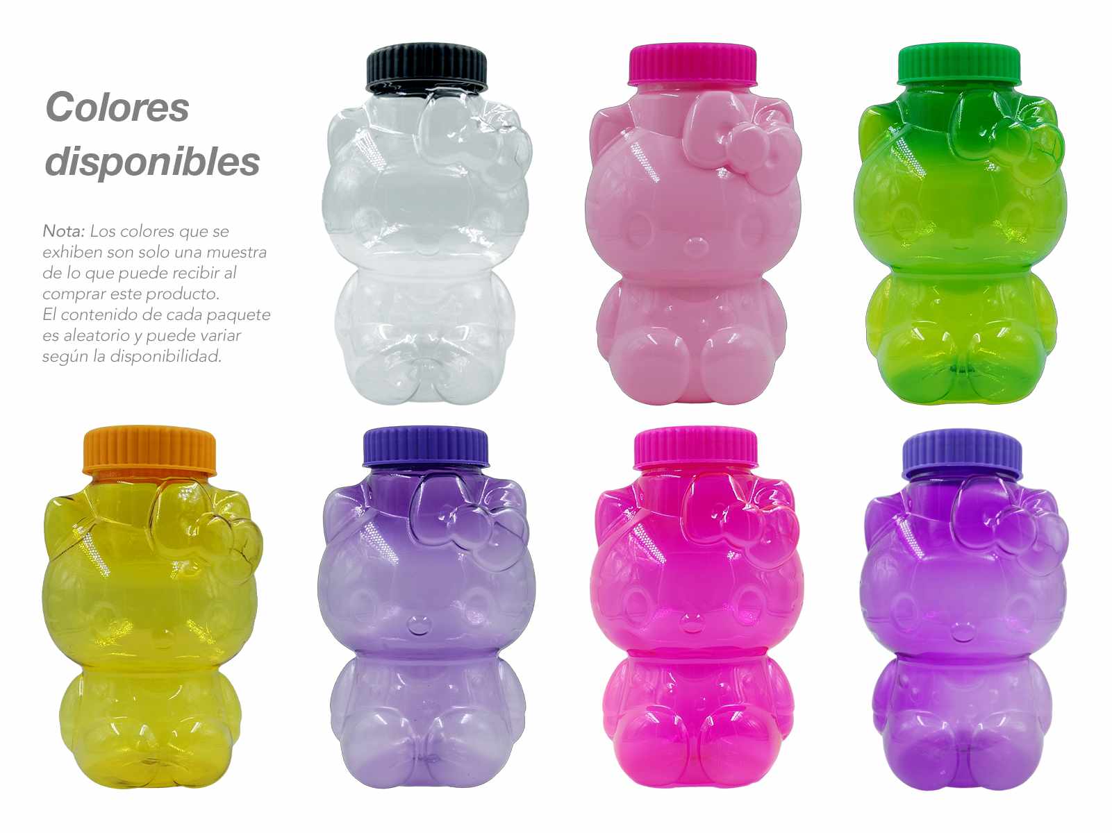 63 Vasos de Plastico Hello Kitty de 1 Litro para Kittychela - Mayoreo