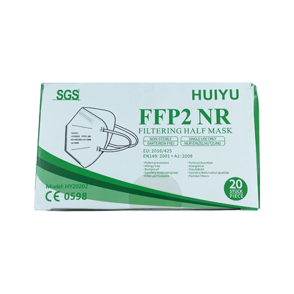 Cubrebocas KN95 HUIYU NORMA FFP2 NR 20 Pz - Farvisan - Cuidado de la salud - Default Title