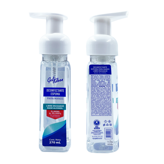 Desinfectante Espuma P/manos Gel Kleen Libre Enjuage C/alcohol 270ml - Farvisan - Default Title