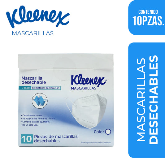 Kleenex cubrebocas caja con 10 pzas. - Farvisan - Default Title