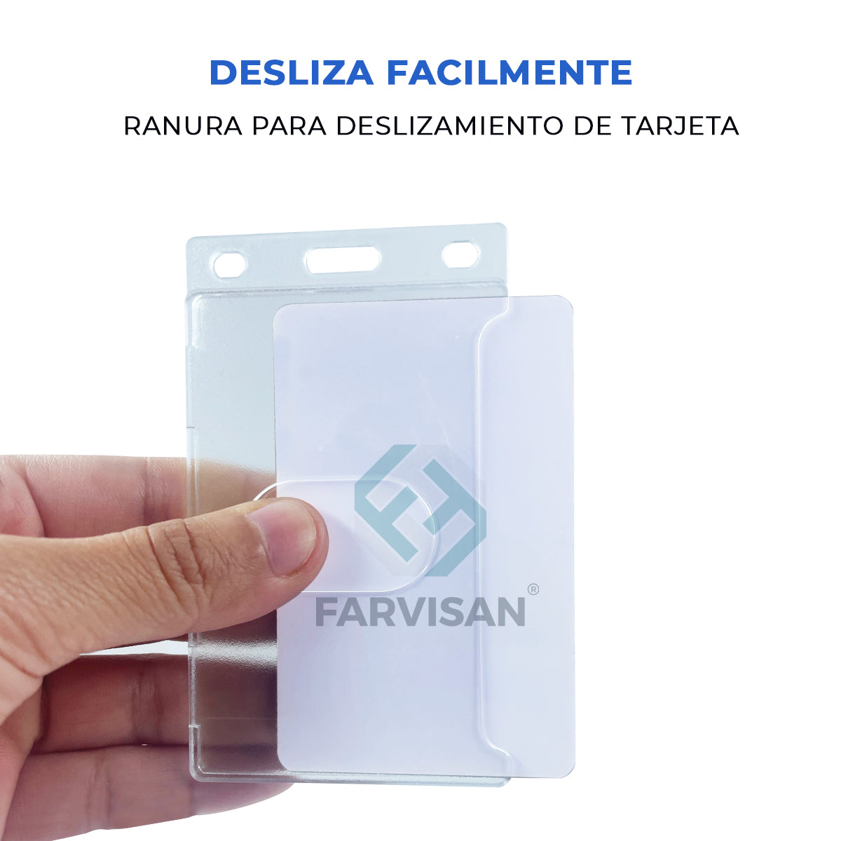 Mica porta gafete de acrilico Vertical - Farvisan - 2 PACK