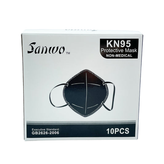 Cubrebocas Sanwo Negro Kn95 Certificado Cofepris caja 10 pzas - Farvisan - Default Title